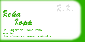 reka kopp business card