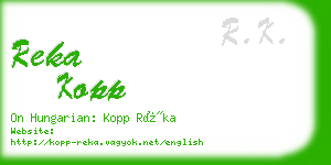 reka kopp business card